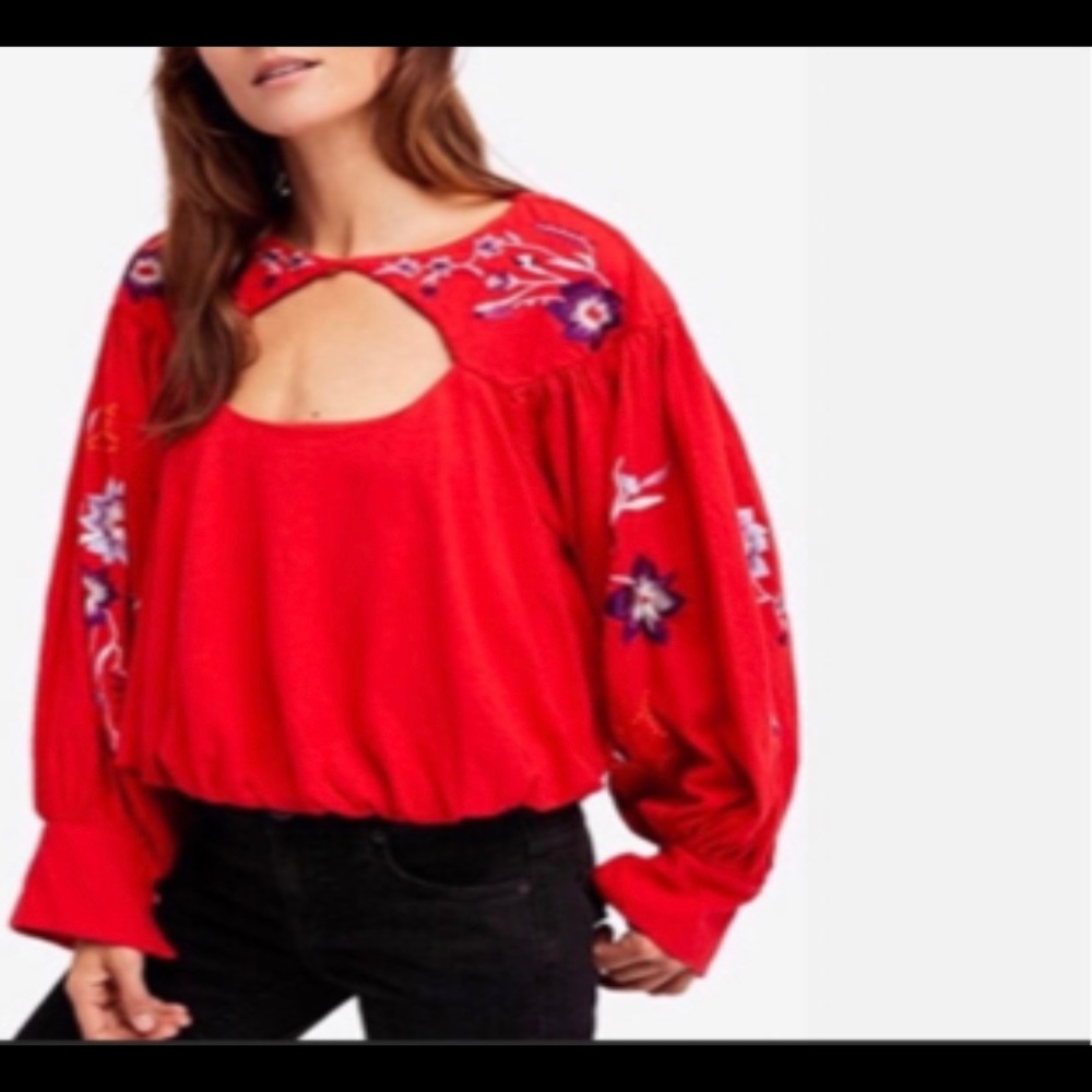 Red blouse